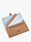 Aspinal of London croc-effect leather travel wallet, imported from the UK