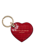 Aspinal of London small leather heart keyring - British product