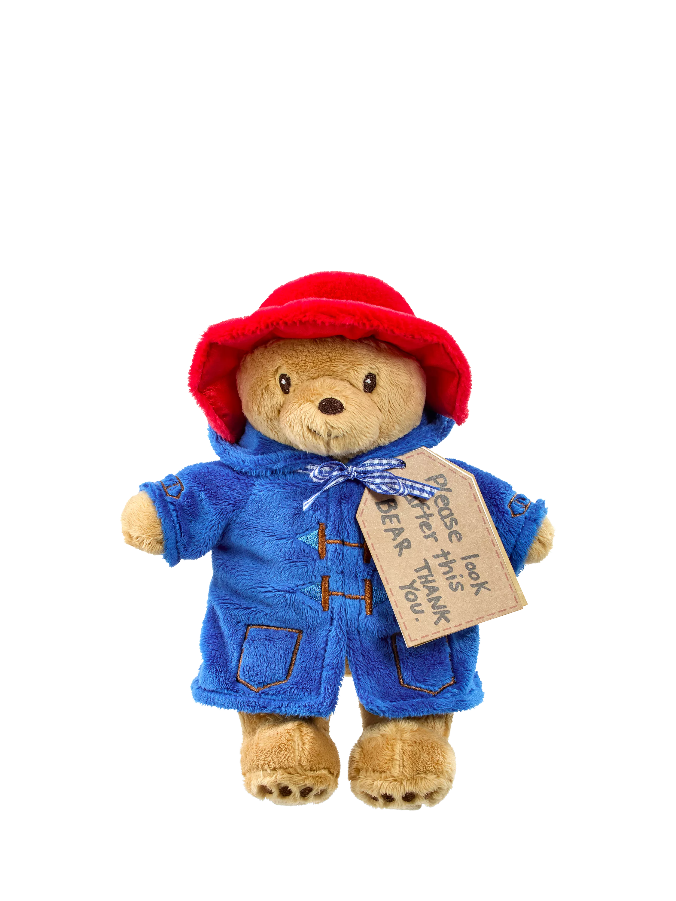 Paddington Bear classic soft toy, imported from the UK