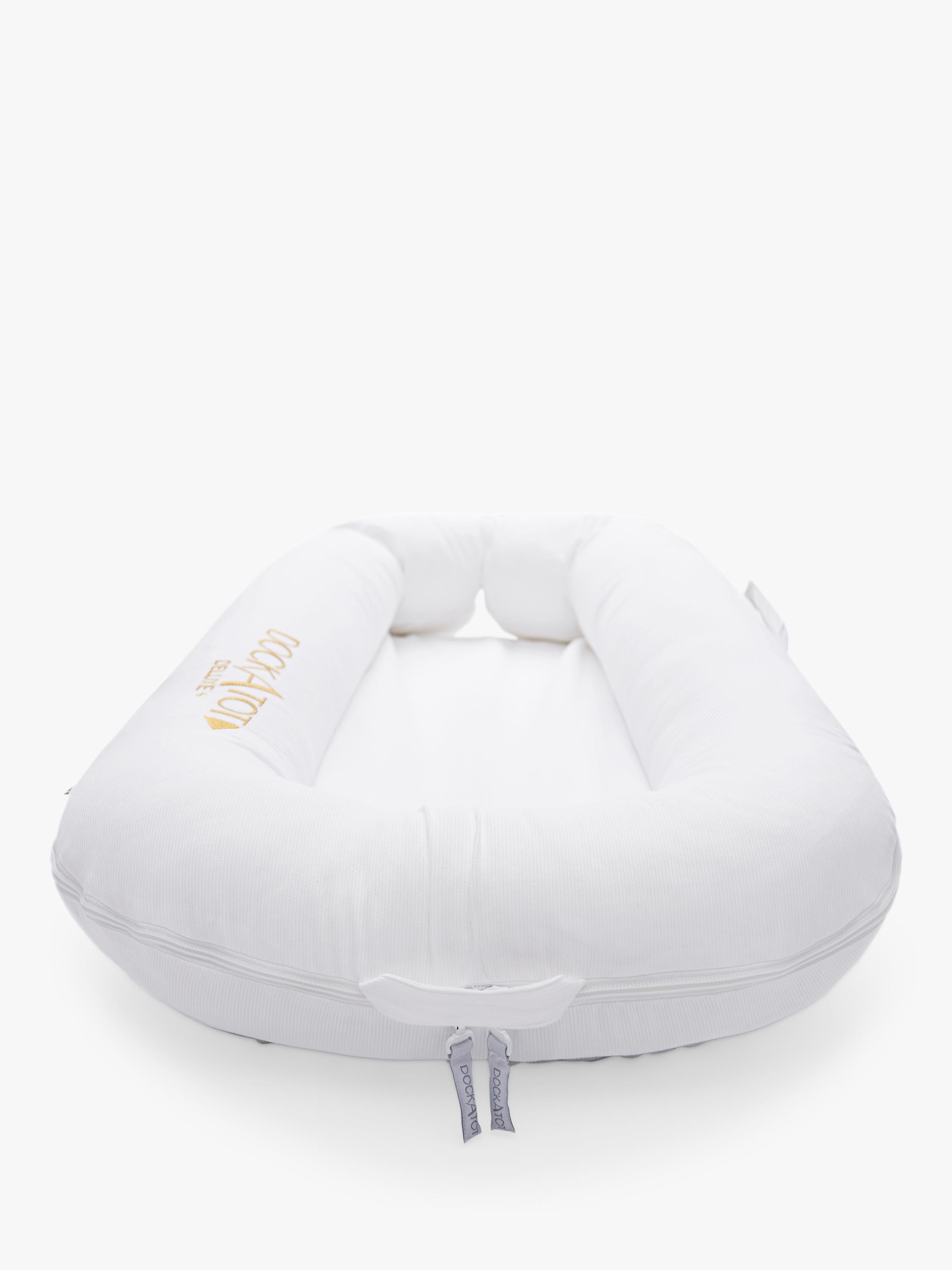 DockATot Deluxe+ baby pod cover white, UK version