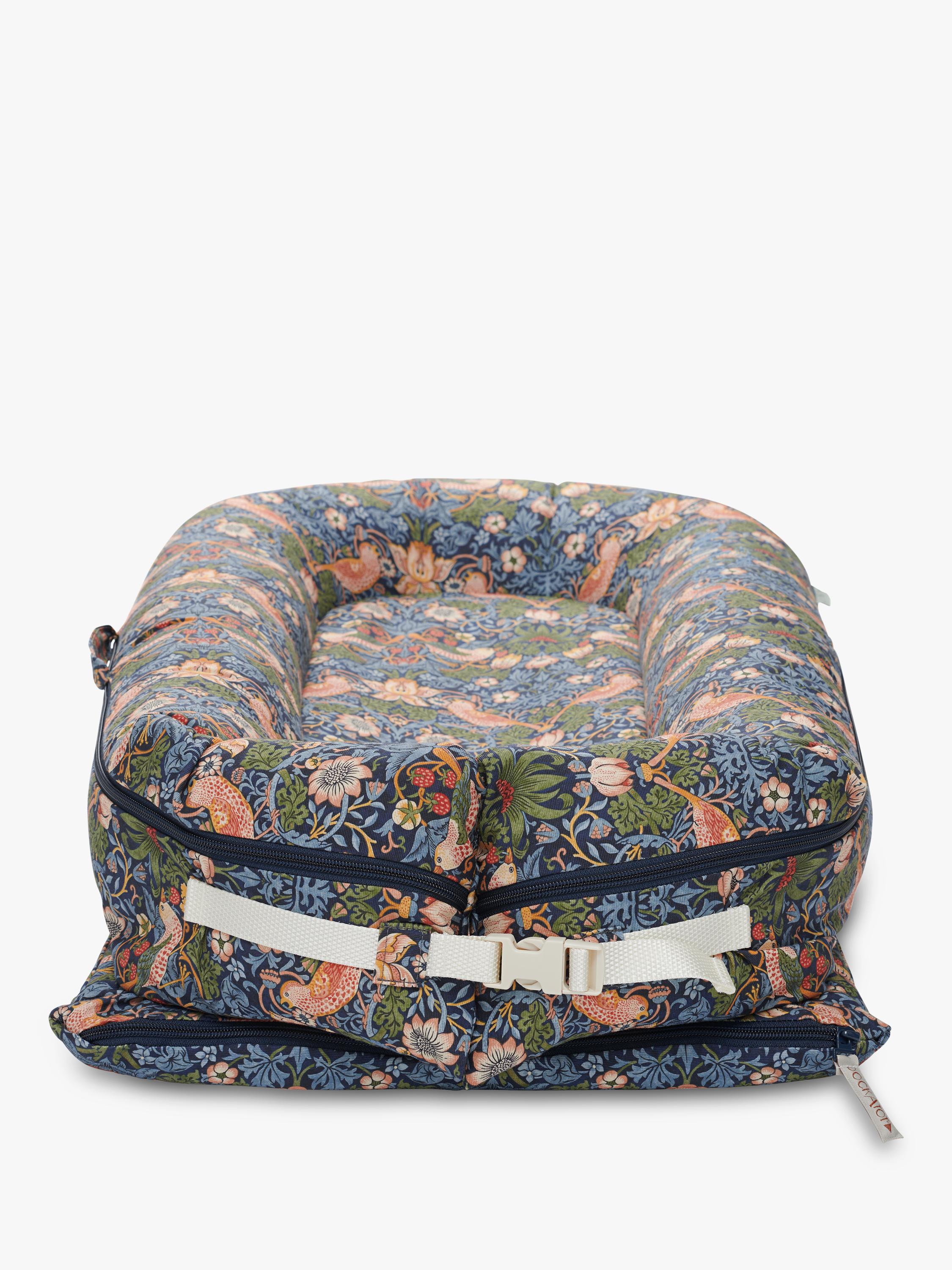 DockATot Deluxe+ William Morris Strawberry Thief baby pod, UK version