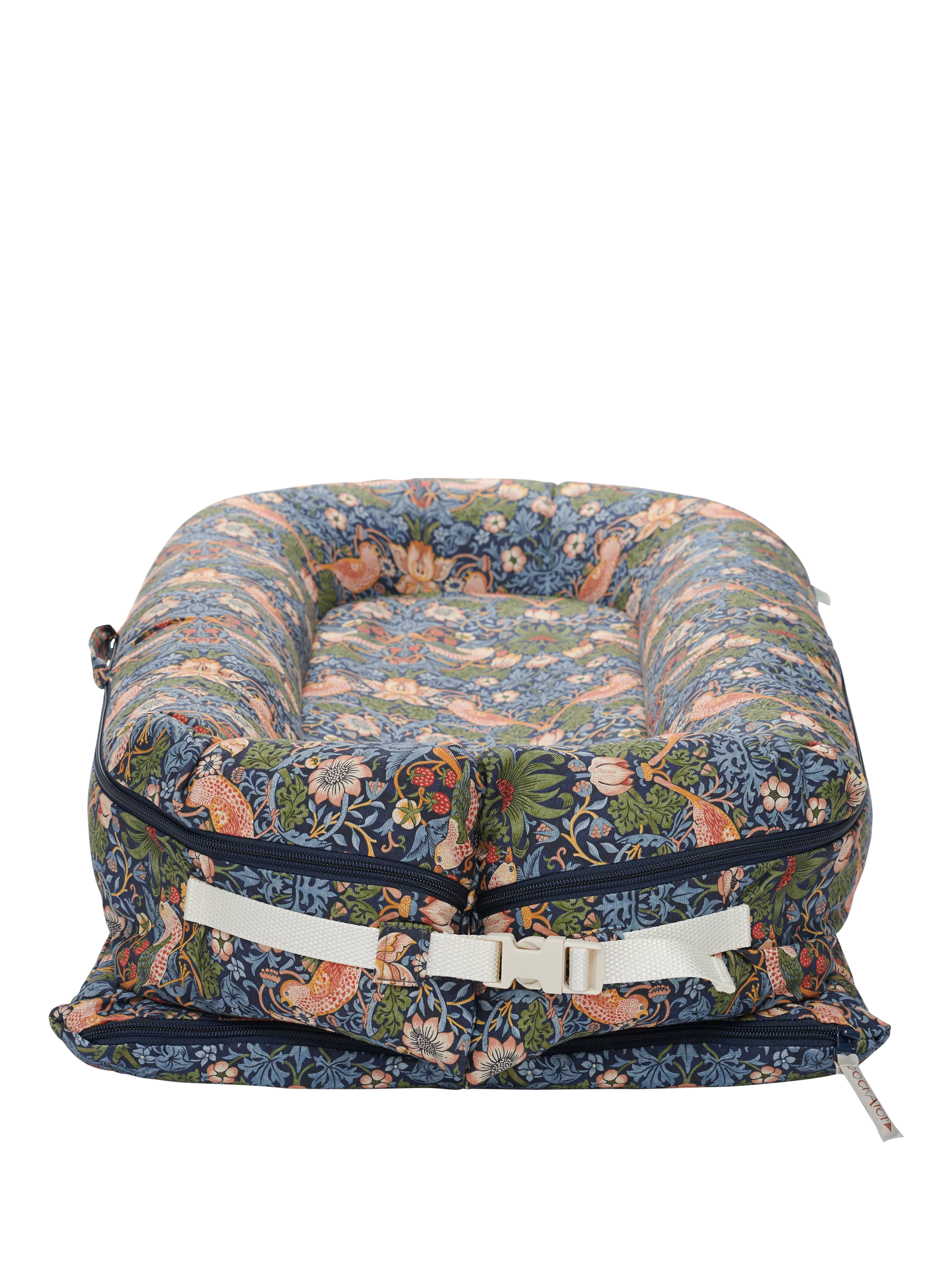 DockATot Deluxe+ William Morris Strawberry Thief baby pod, UK version