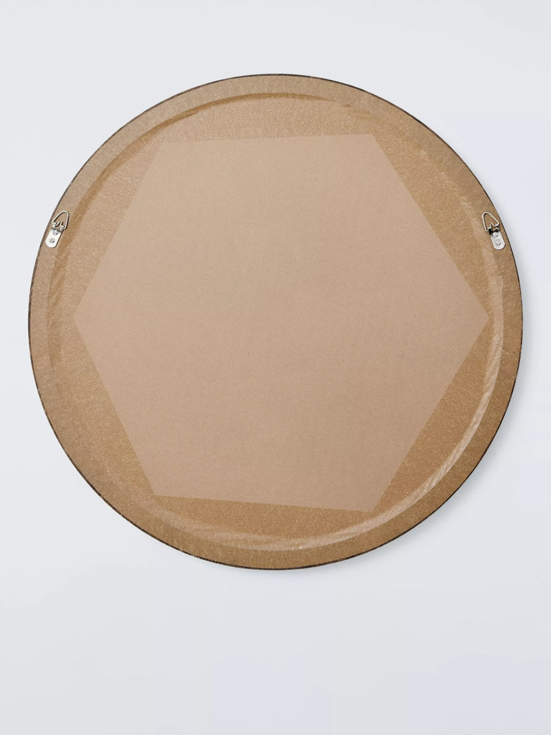 John Lewis round wall mirror 70cm walnut, imported from the UK
