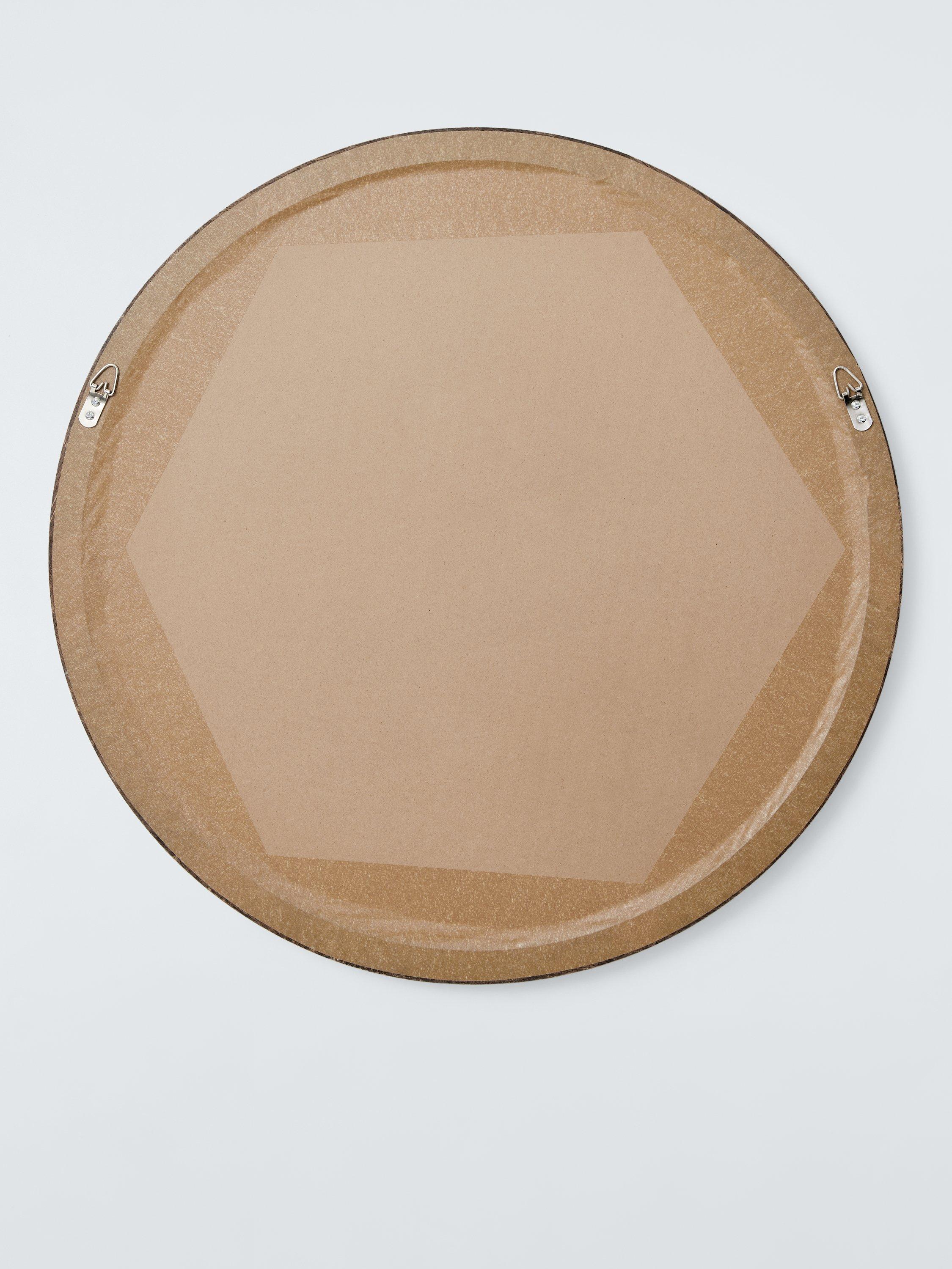 John Lewis round wall mirror 70cm walnut, imported from the UK