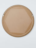 John Lewis round wall mirror 70cm walnut, imported from the UK