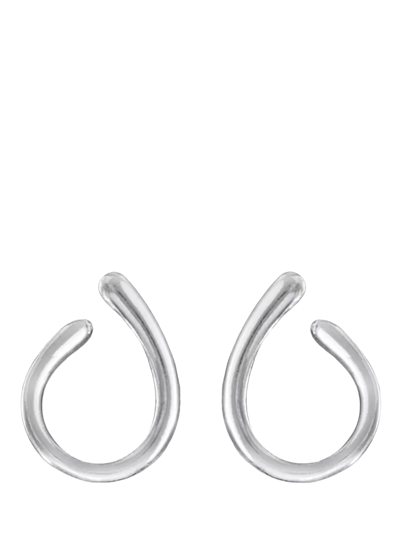 Nina B sterling silver curved oval drop earrings, UK version