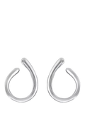 Nina B sterling silver curved oval drop earrings, UK version