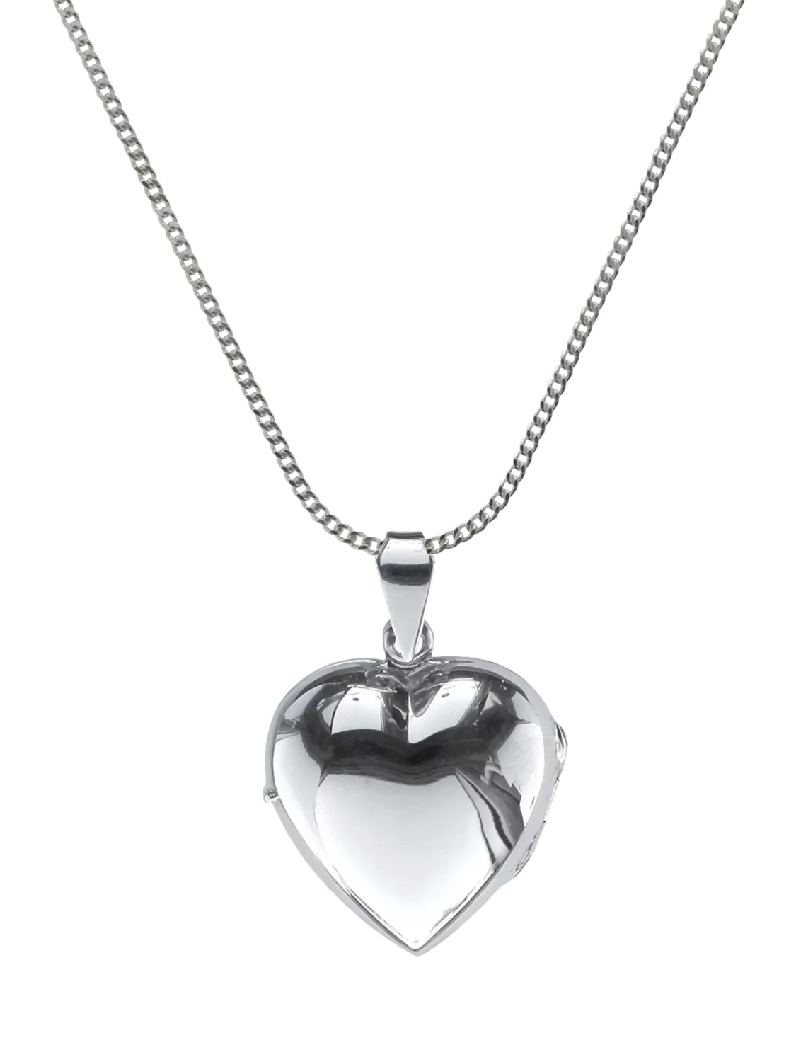 Nina B sterling silver heart locket necklace 45cm, imported from the UK