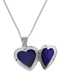 Nina B sterling silver heart locket necklace 45cm, imported from the UK