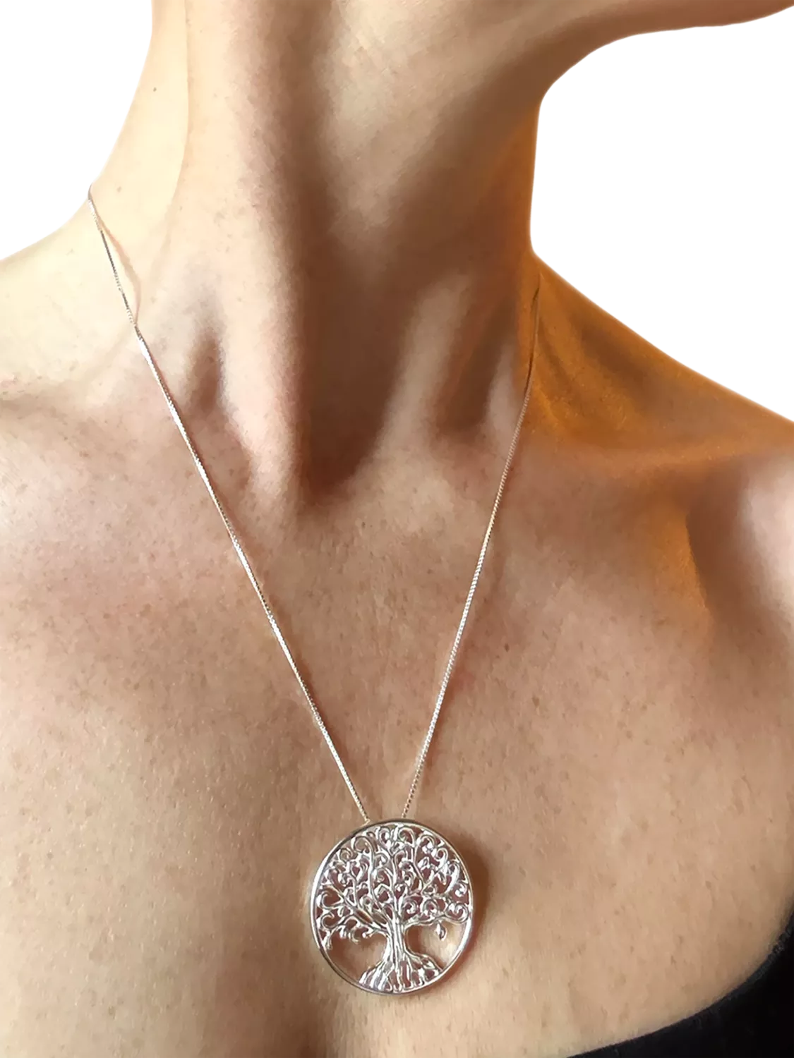 Nina B Tree of Life pendant necklace silver (British brand)