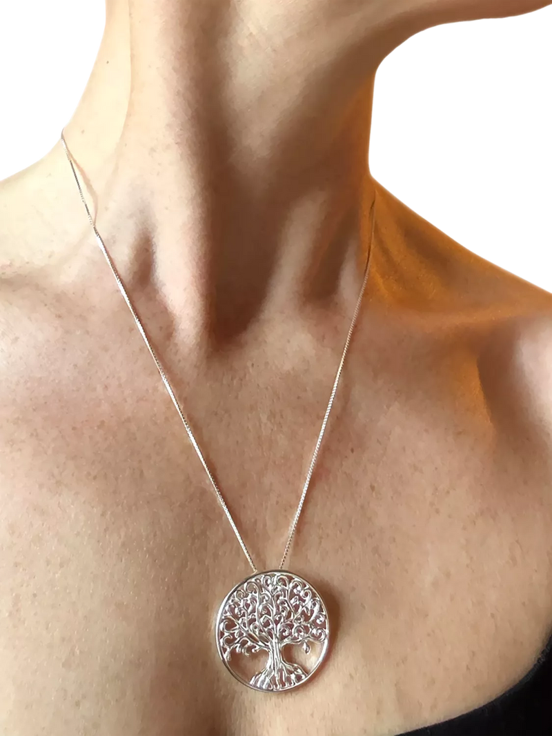 Nina B Tree of Life pendant necklace silver (British brand)