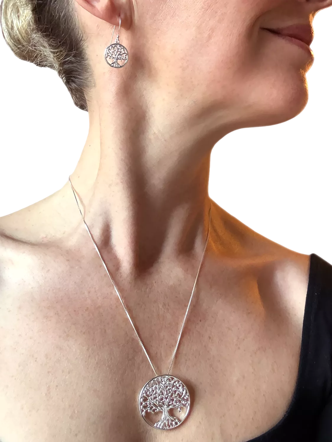 Nina B Tree of Life pendant necklace silver (British brand)