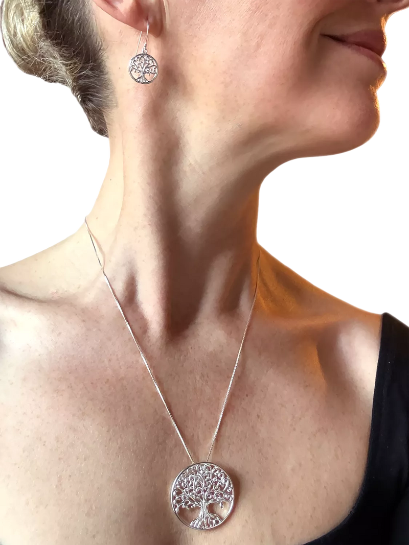 Nina B Tree of Life pendant necklace silver (British brand)