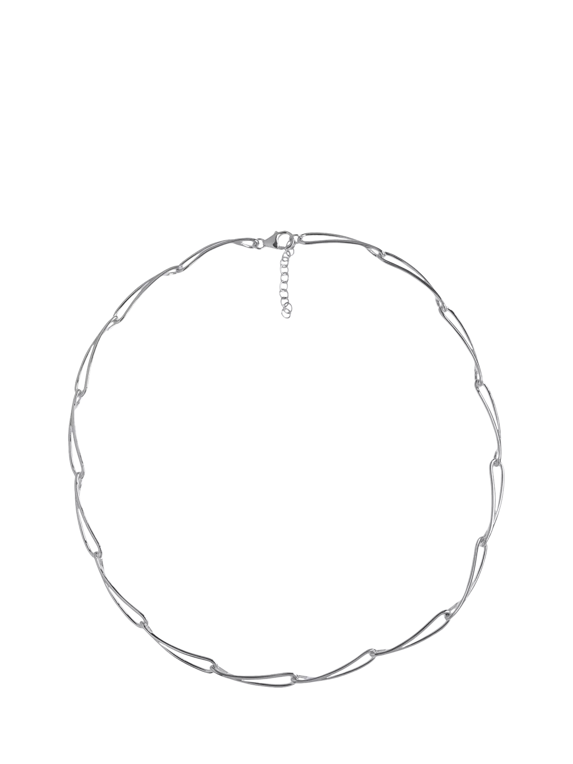 Nina B sterling silver slim loop link necklace, UK version