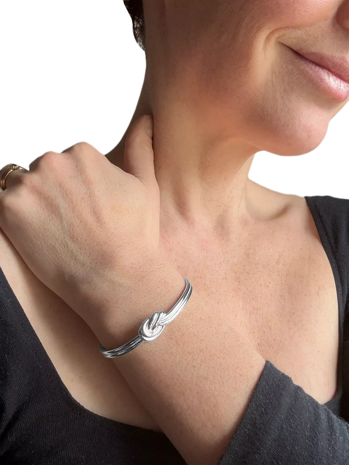 Nina B sterling silver knot bangle - British product