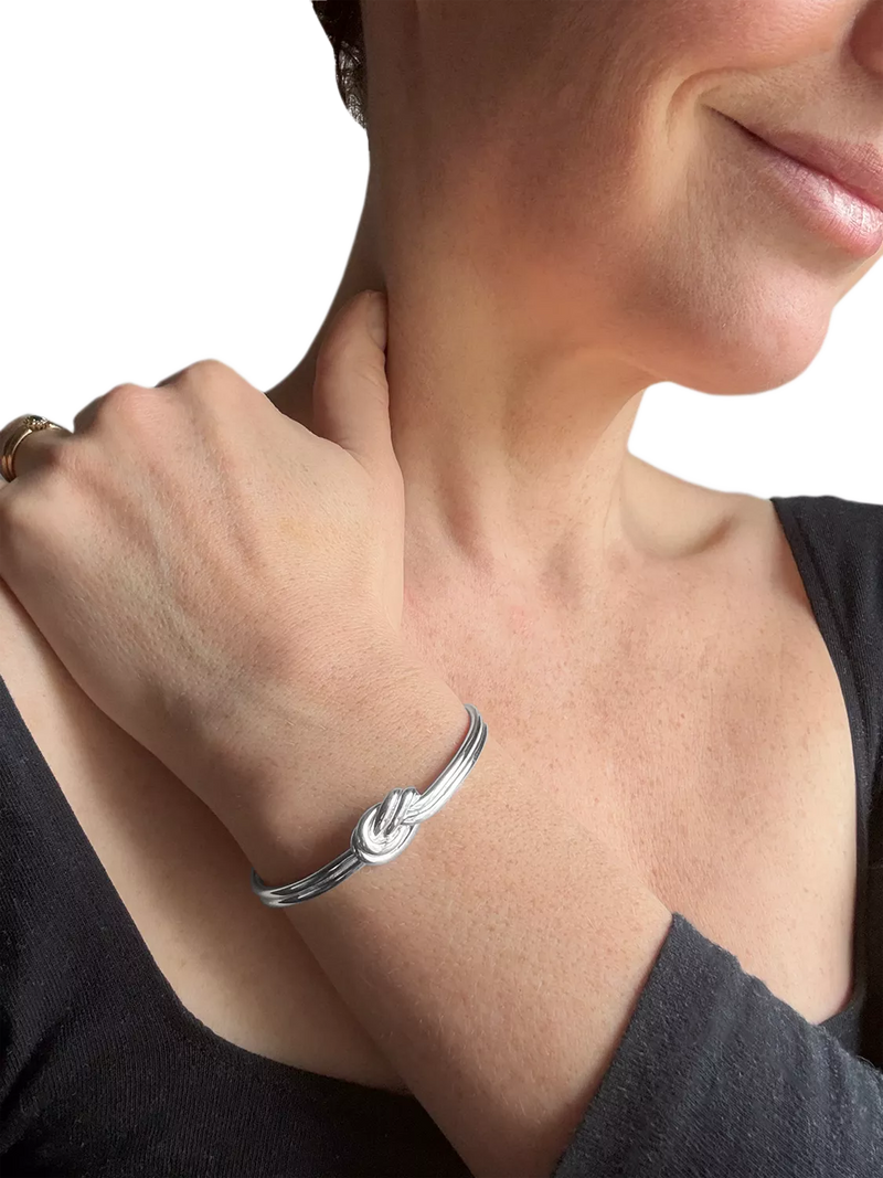 Nina B sterling silver knot bangle - British product