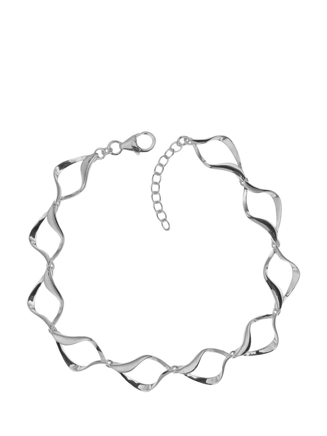 Nina B sterling silver open link bracelet 19cm, UK version
