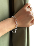 Nina B sterling silver open link bracelet 19cm, UK version