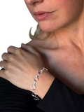 Nina B sterling silver open link bracelet 19cm, UK version