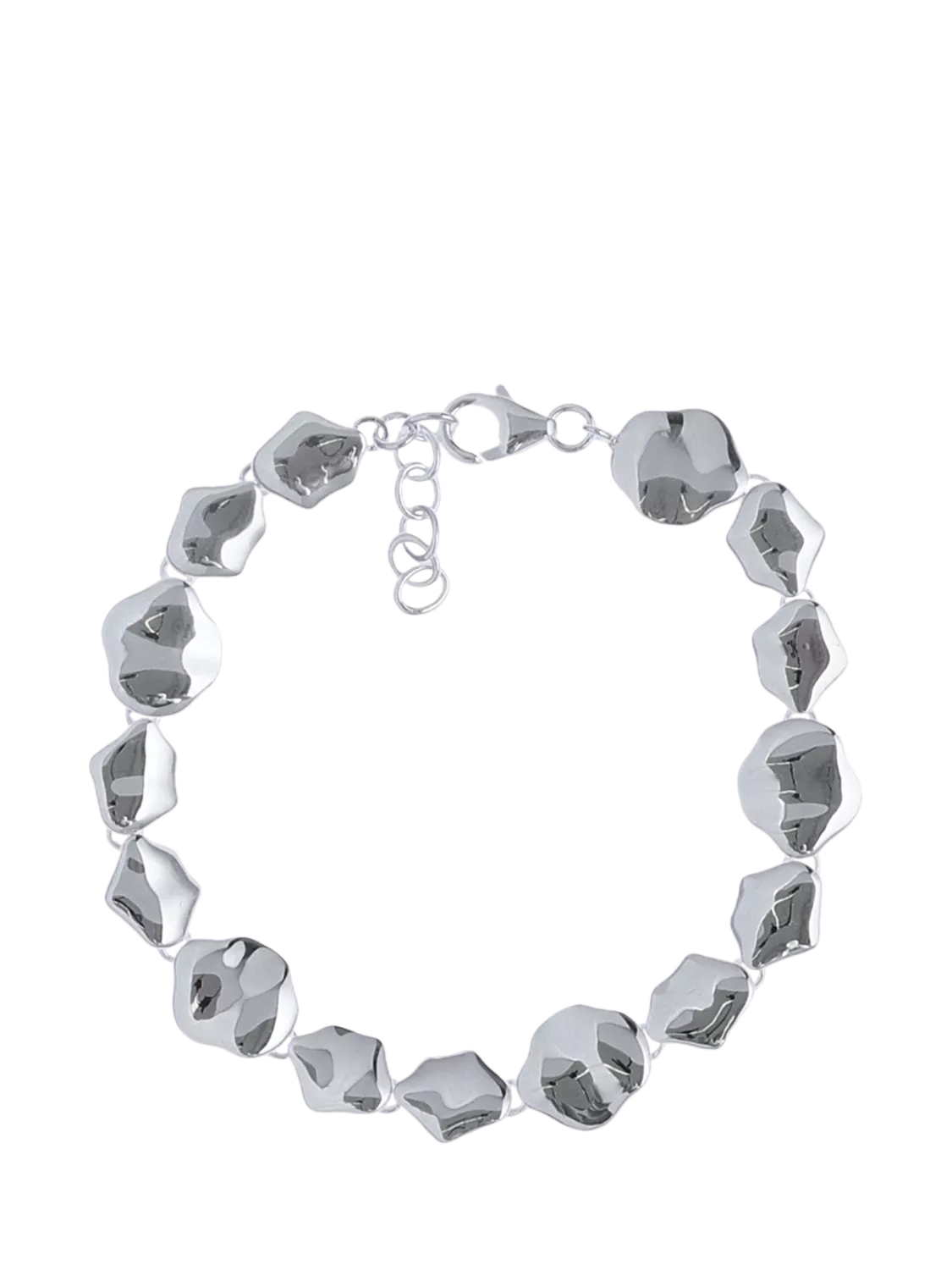 Nina B sterling silver pebble link bracelet 18cm (British brand)