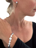 Nina B sterling silver pebble link bracelet 18cm (British brand)