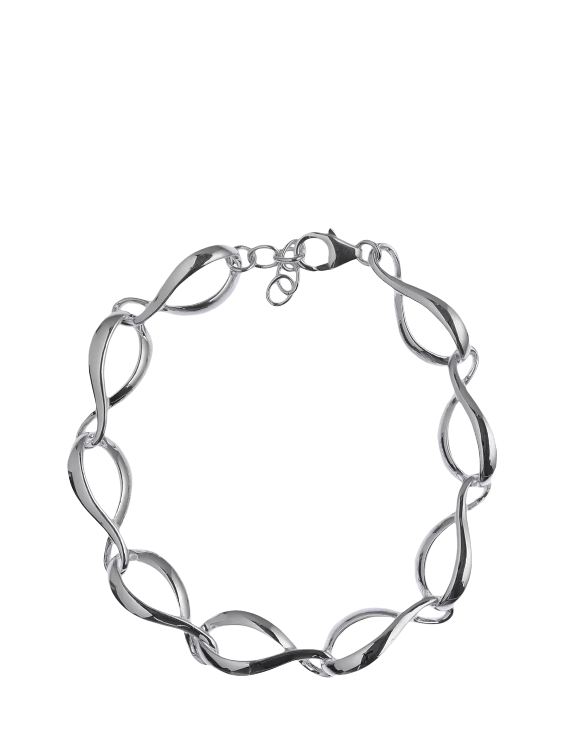 Nina B sterling silver ripple link bracelet, imported from the UK
