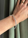Nina B sterling silver simple slip-on bangle (British brand)