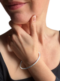 Nina B sterling silver simple slip-on bangle (British brand)