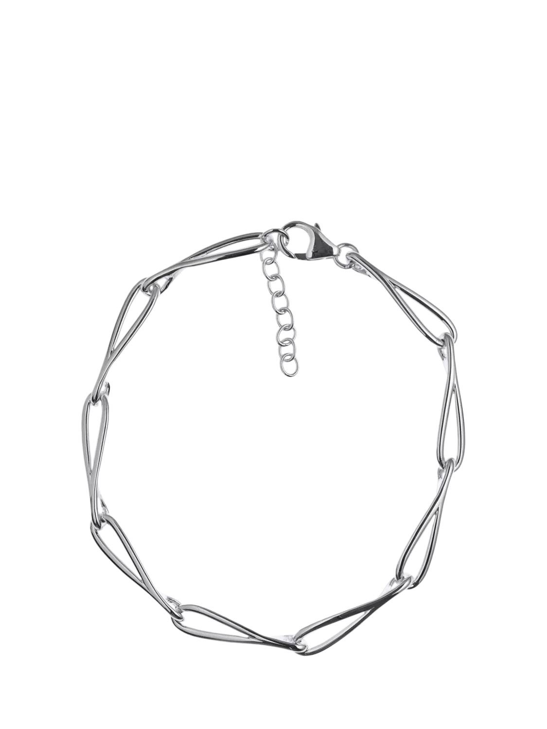 Nina B sterling silver slim loop link bracelet UK version