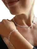 Nina B sterling silver slim loop link bracelet UK version