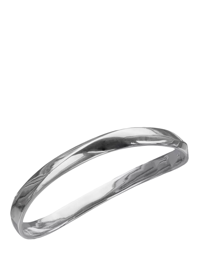 Nina B sterling silver wave bracelet slip on bangle - British product