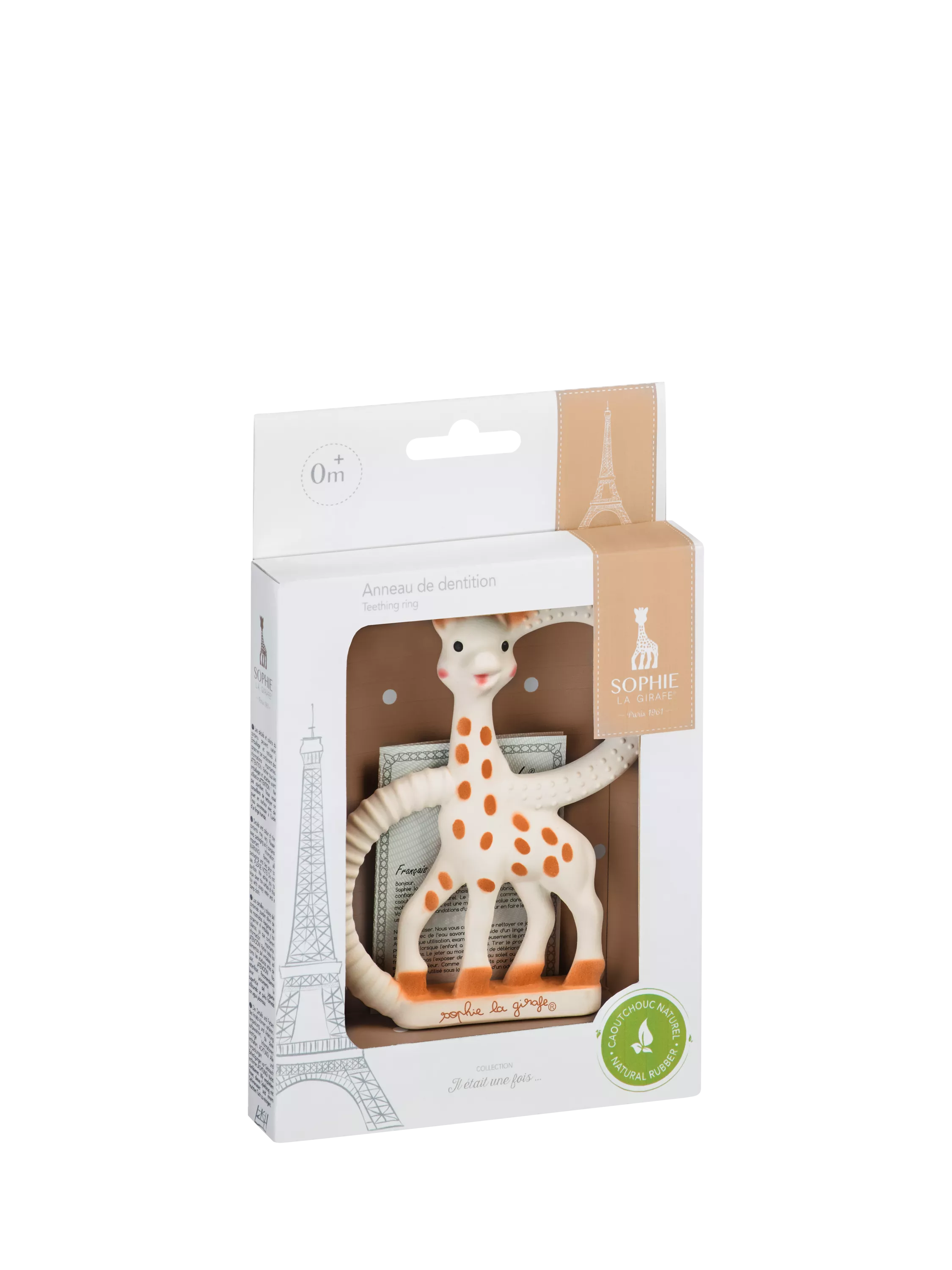 Sophie la girafe teething ring natural rubber, imported from the UK