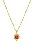 Ottoman Hands birthstone necklace garnet gold-plated 16 inch - British product