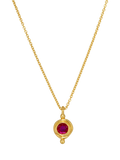 Ottoman Hands Garnet Birthstone Pendant Necklace 16 inch