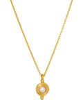 Ottoman Hands Garnet Birthstone Pendant Necklace 16 inch