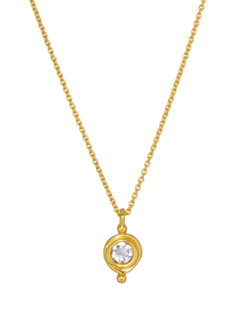 Ottoman Hands Garnet Birthstone Pendant Necklace 16 inch