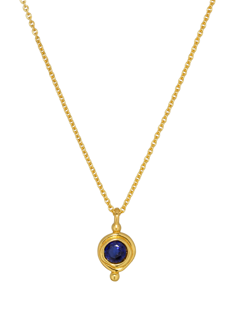 Ottoman Hands Garnet Birthstone Pendant Necklace 16 inch