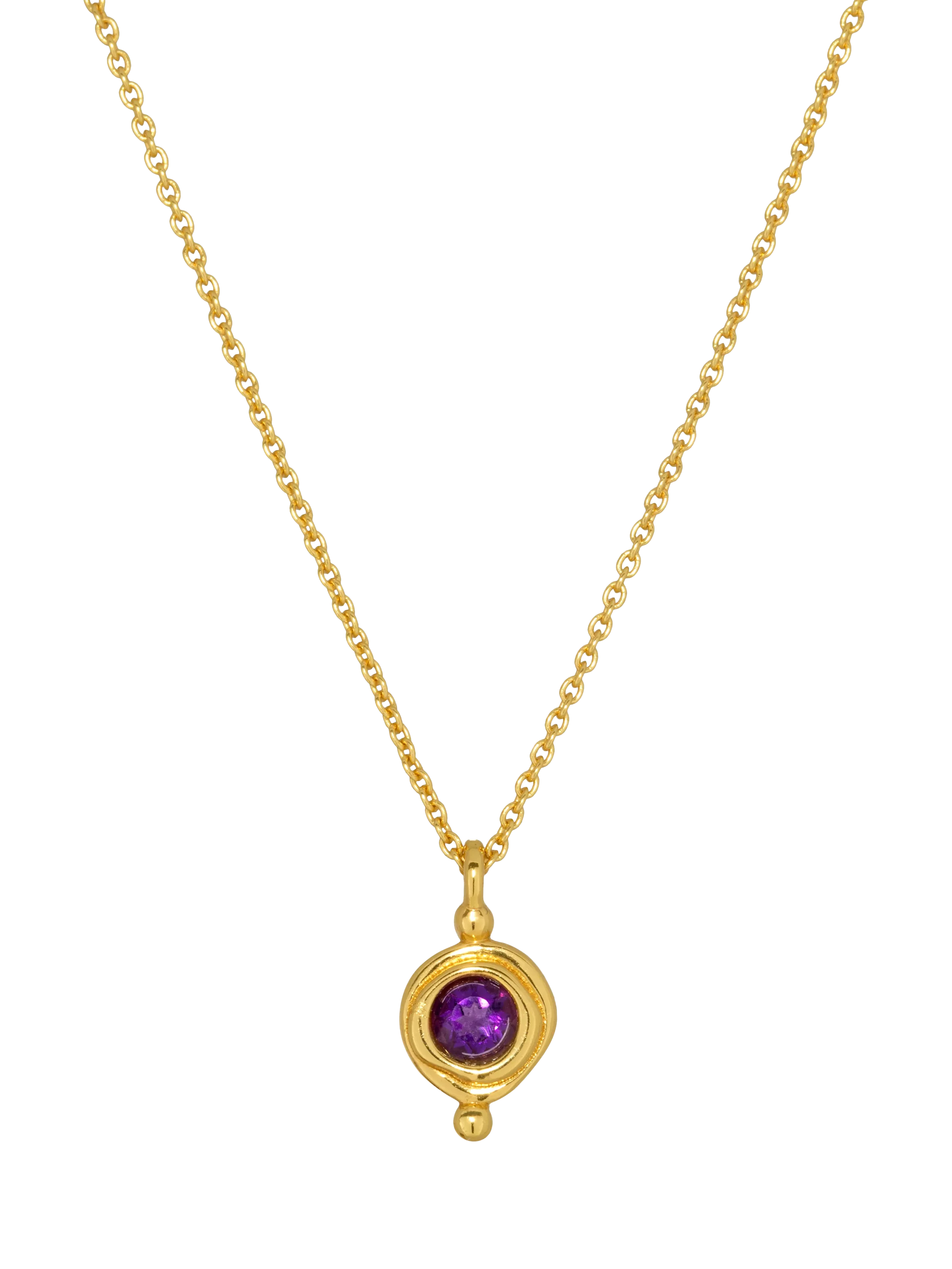 Ottoman Hands Garnet Birthstone Pendant Necklace 16 inch