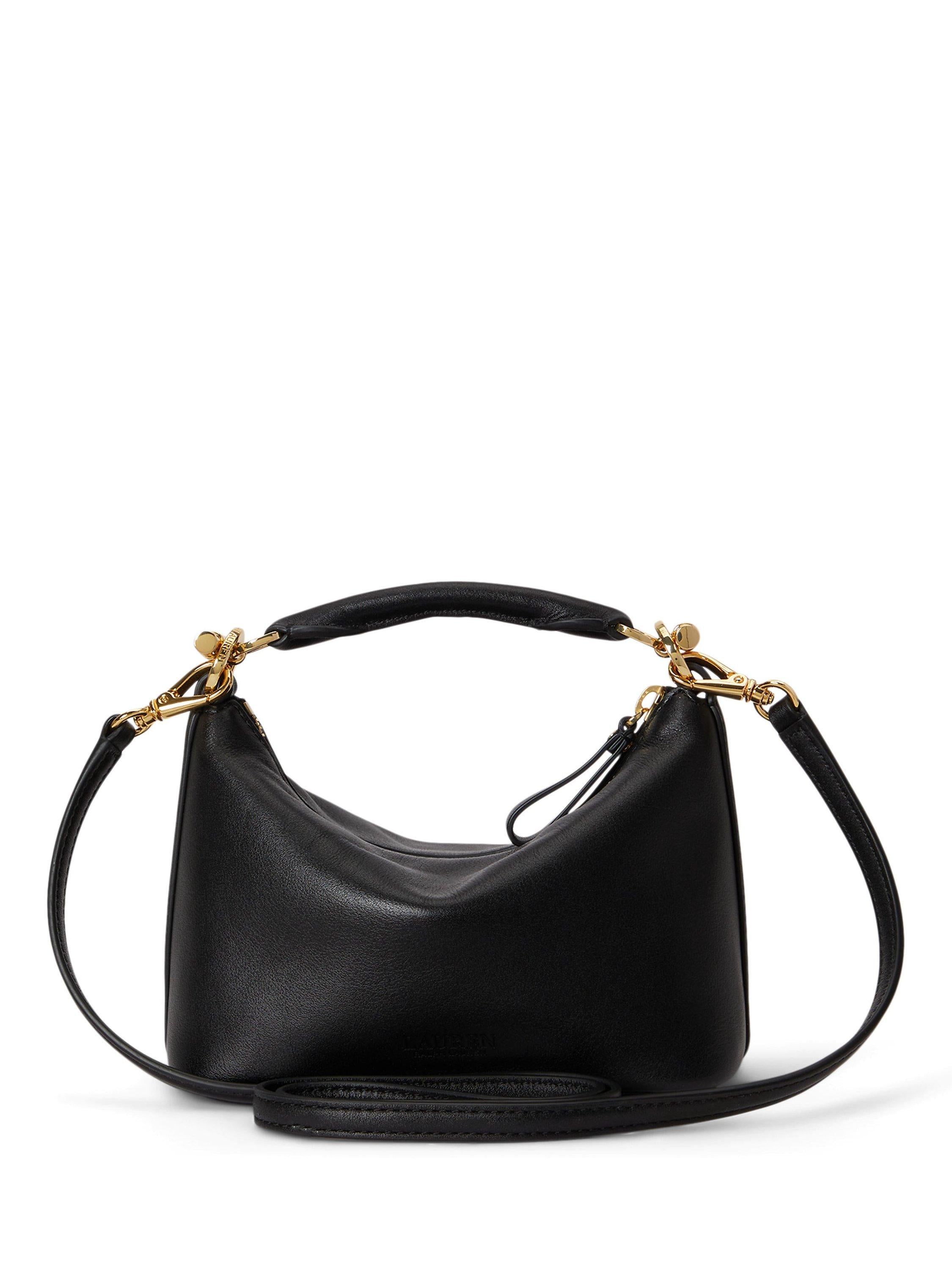Lauren Ralph Lauren Blaike mini leather shoulder bag black (British brand)