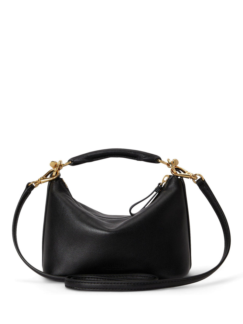 Lauren Ralph Lauren Blaike mini leather shoulder bag black (British brand)