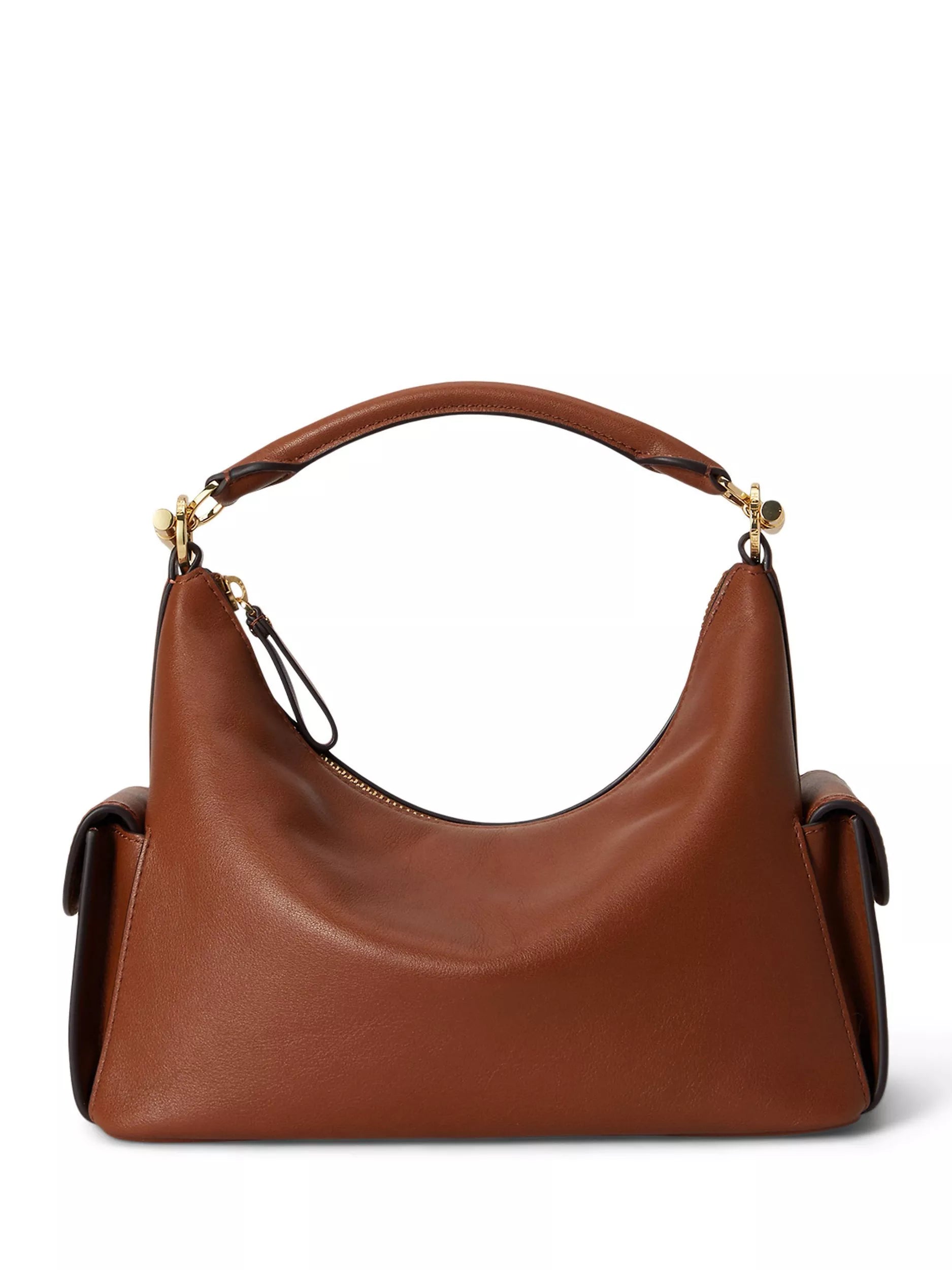 Ralph Lauren Small Blaike Leather Shoulder Bag, Black