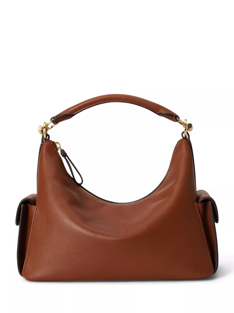Ralph Lauren Small Blaike Leather Shoulder Bag, Black