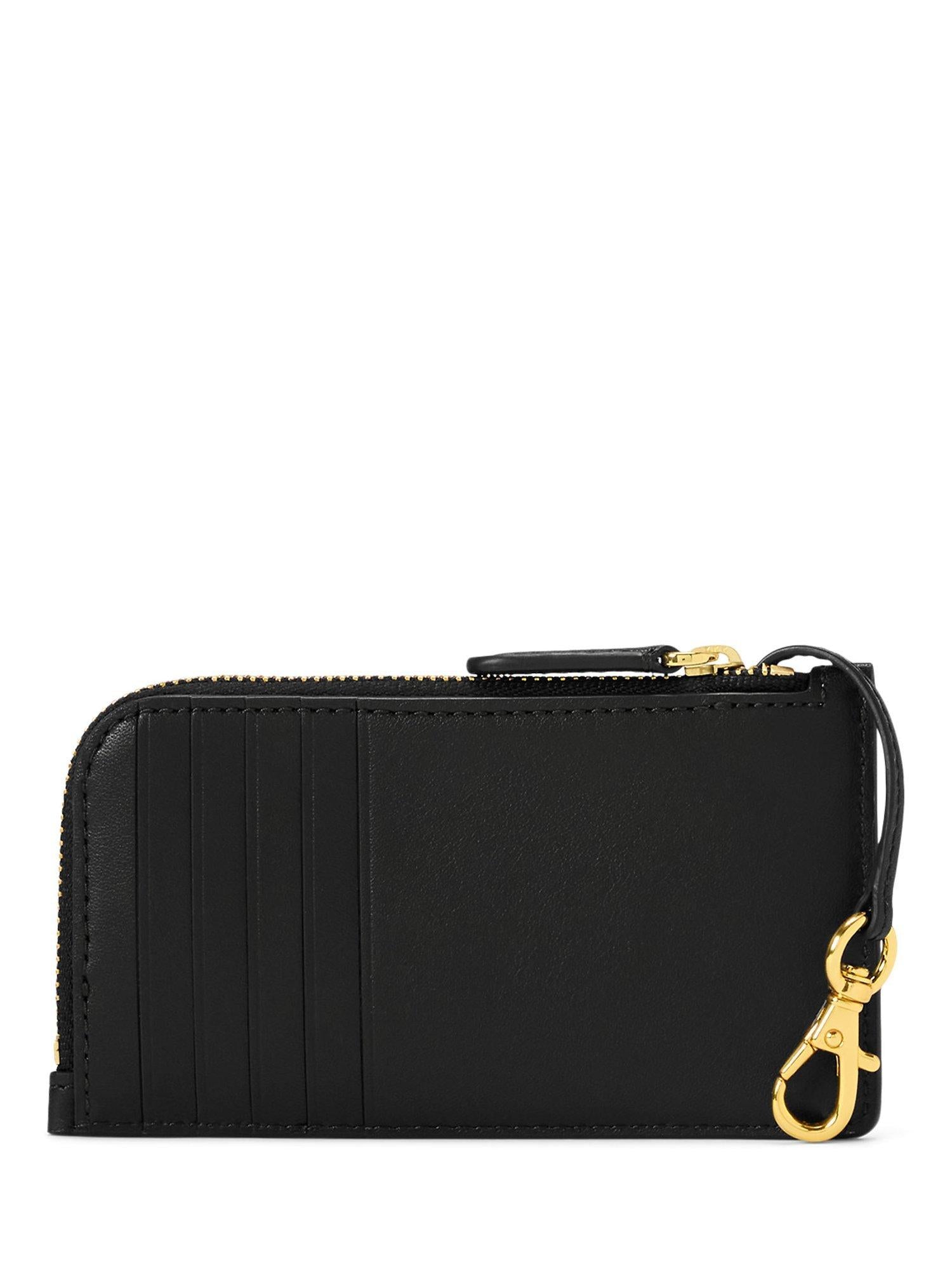 Ralph Lauren leather zip card holder in Lauren Tan, UK version
