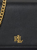 Lauren Ralph Lauren full-grain leather clutch bag with chain strap (British brand)