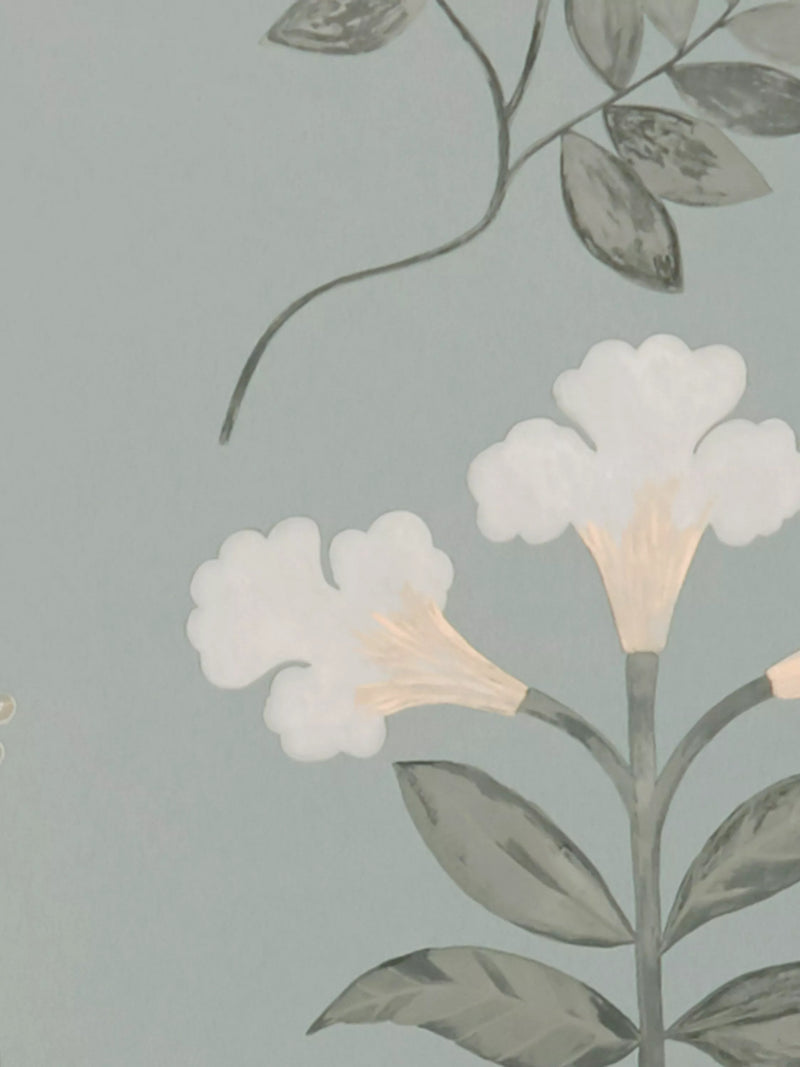 Liberty London Botanical Stripe Wallpaper, Pewter