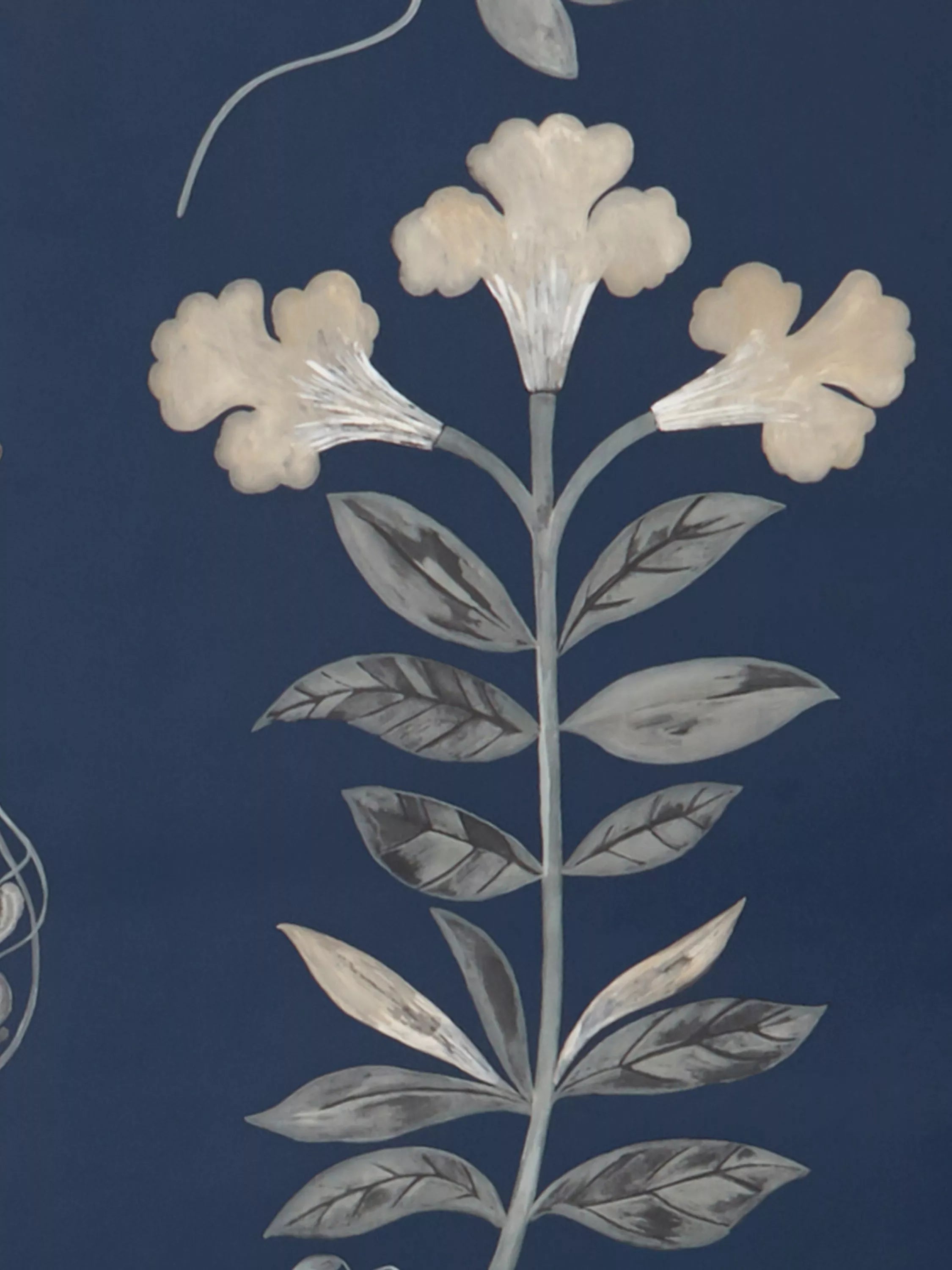 Liberty London Botanical Stripe Wallpaper, Pewter Blue