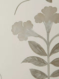 Liberty London Botanical Stripe Wallpaper, Pewter White