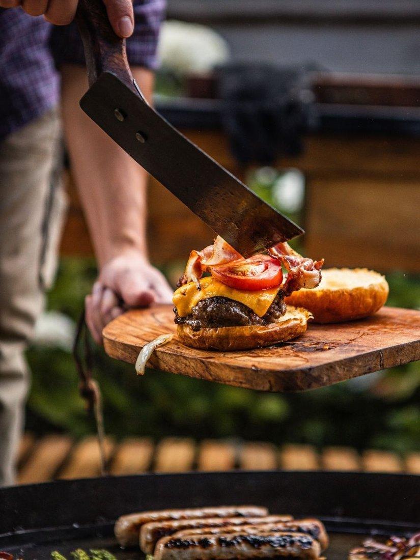 Kadai Burger Press & BBQ Tool imported from the UK