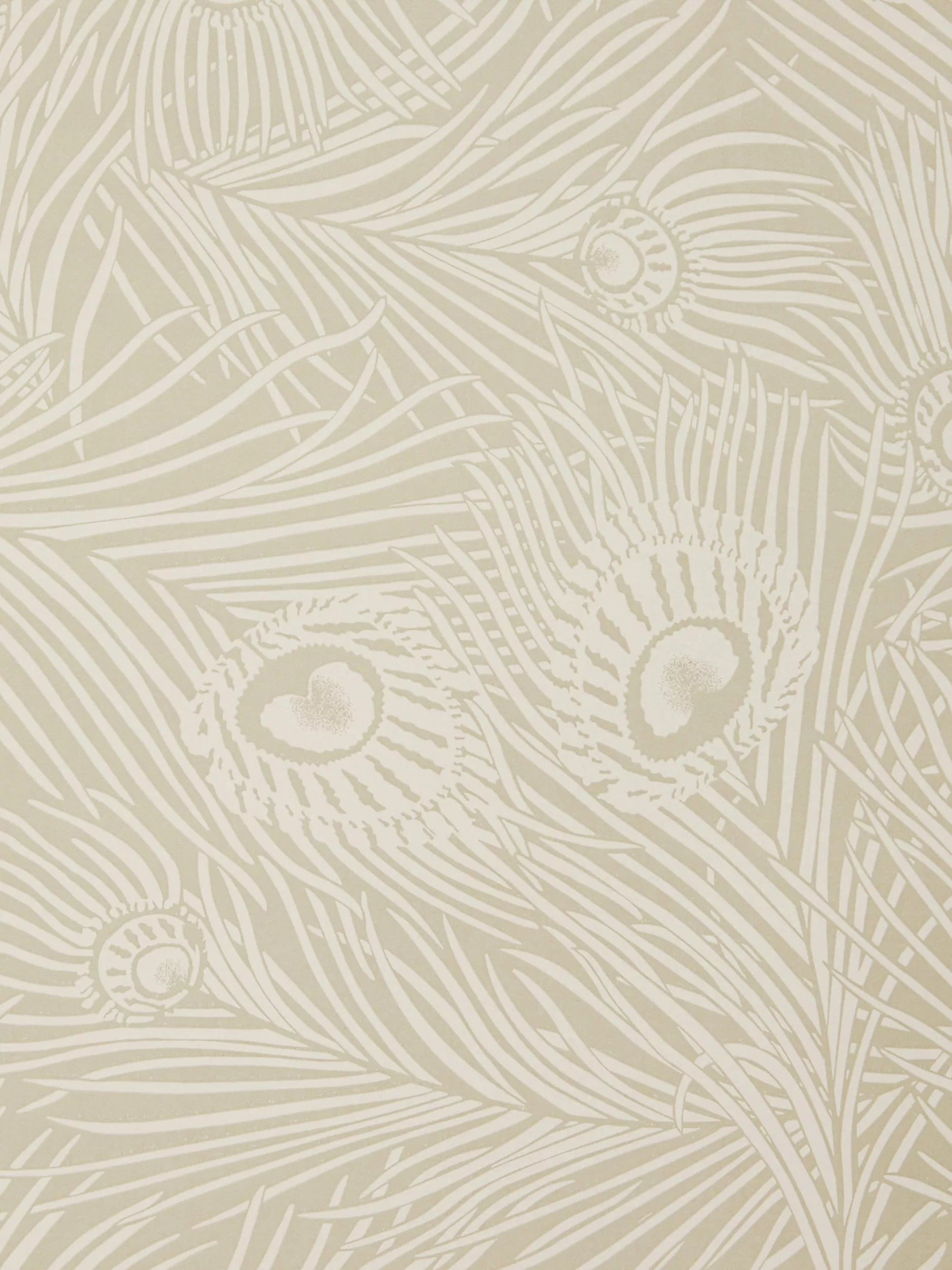 Liberty London Hera Plume Wallpaper, Pewter White