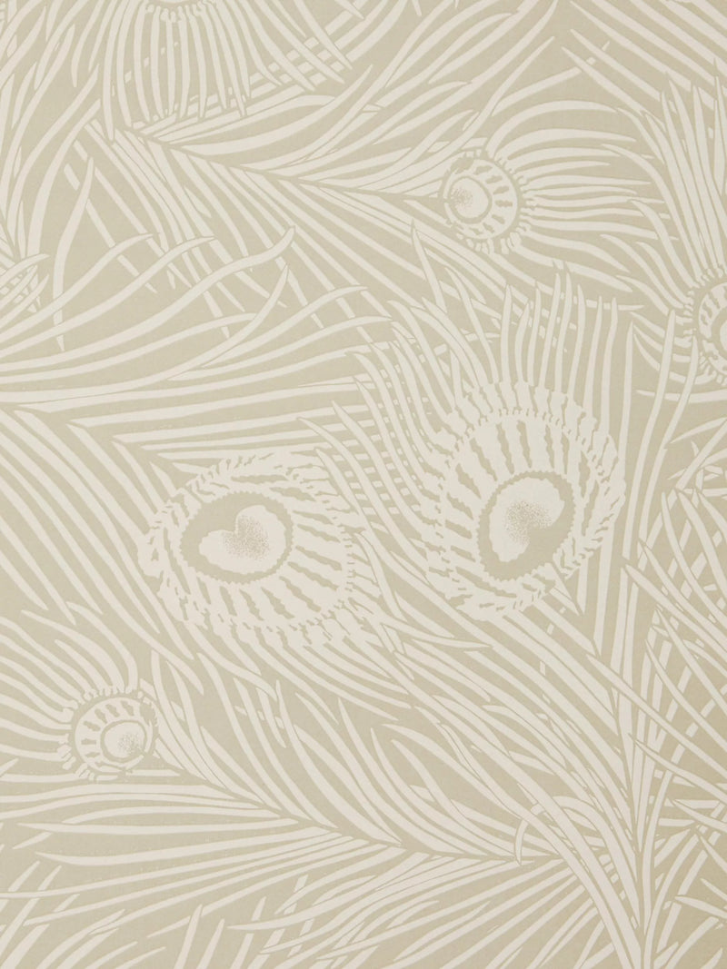 Liberty London Hera Plume Wallpaper, Pewter White